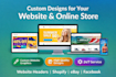 design website banner, shopify banner, website slider, header or cover