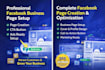create and setup, professional  facebook business page