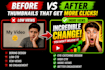 design high CTR youtube thumbnails