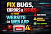 fix bugs and issues in your website