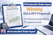 write and review UK construction tender, rfp and bid proposals