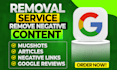 remove negative links, mugshots, and bad articles from google search