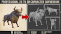 convert 2d image to 3d model charachter