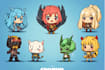 design cute animals emoticon, stickers, character, chibi