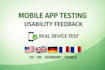 do mobile app testing, QA testing and usability testing