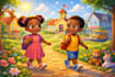 3d story book illustration