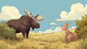 create cartoon animals illustration