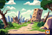 design 2d game concept art background and environment