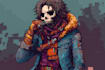 draw detailed pixel art character