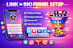 create link in bio funnel landing page linktree setup for instagram marketing