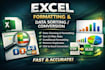 do clean, format, excel formula, data sorting and formatting