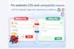 ix website bugs and responsive design