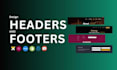 fix or design wordpress header footer for elementor website