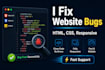 fix HTML CSS responsive website bugs