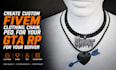 create custom fivem clothing, chain, ped, for your gta rp for your server
