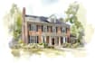 draw architectural watercolor drawing