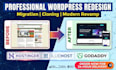 clone or redesign wordpress ecommerce website on hostinger or godaddy