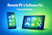 fix your PC software issues remotely via anydesk