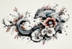 drawing a japanese style tattoo art