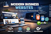 create modern business website design with responsive layout