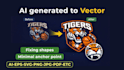 manually vector trace logo to clean print ready vector