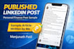 linkedin post ghostwriting for personal brand