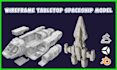 custom 3d scifi spaceship model stl for 3d printing tabletop miniatures design