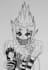 draw a dark gothic character illustration
