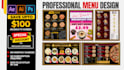 design restaurant menu board, static or animated TV menu