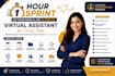 your tech savvy virtual assistant for a 1 hour sprint