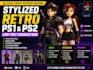 create stylized retro ps1 and ps2 low poly characters