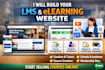 build lms educational website online course website education, elearning website
