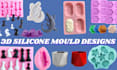 design 3d silicone soap mold plastic mold  resin mold food grade silicone  mold