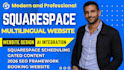 create a professional multilingual squarespace website for global expansion