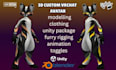 do custom 3d furry vrchat avatar nsfw vtuber model streaming