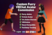 create 3d furry nsfw vrchat avatar, vtuber model vrchat anime character model