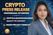 write a professional crypto news press release