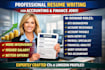 write resume financial and business analyst, tax accountant, forensic accountant