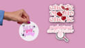 create cute and trendy typography sticker