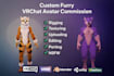 create 3d furry vtuber model, vr character with full body tracking, nsfw avatar