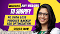 migrate woocommerce to shopify, wordpress to shopify migration, wix to shopify