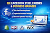 fix wix errors facebook pixel issues setup tracking optimize ads performance