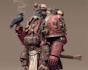 create dark sci fi warhammer 40k character artwork