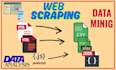 do web scraping, data mining and extraction from websites
