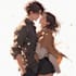 draw romantic couple anime art for you