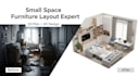 create small space furniture layout and 3d interior design