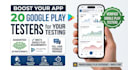 provide 20 testers for your closed mobile app testing 12 tester on google play