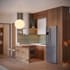 design modern mid century apartment interior with realistic 3d render