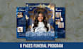 design a professional and elegant funeral program