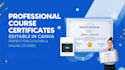 design editable canva course certificates for coaching programs